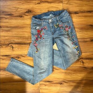 | Cherokee | Blue Embroidered Jeans